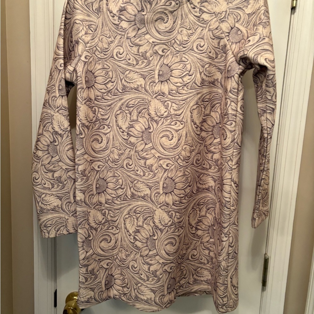 Elegant Cream Patterned Women's lightweight Coat NWOT - Picture 3 of 9